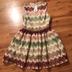Alice & Olivia jacquard party dress